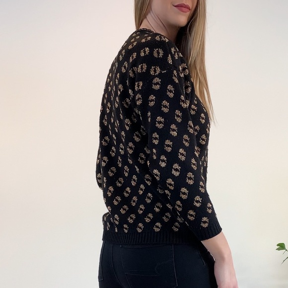 Vintage 80’s Sweater with Metallic Detailing - Picture 2 of 7